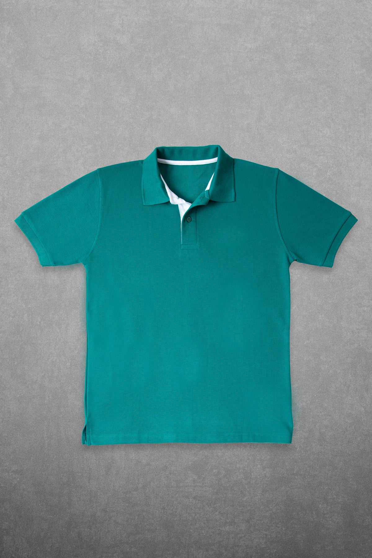 B.GREEN COTTON PIQUE POLO SHIRT (PLAIN)