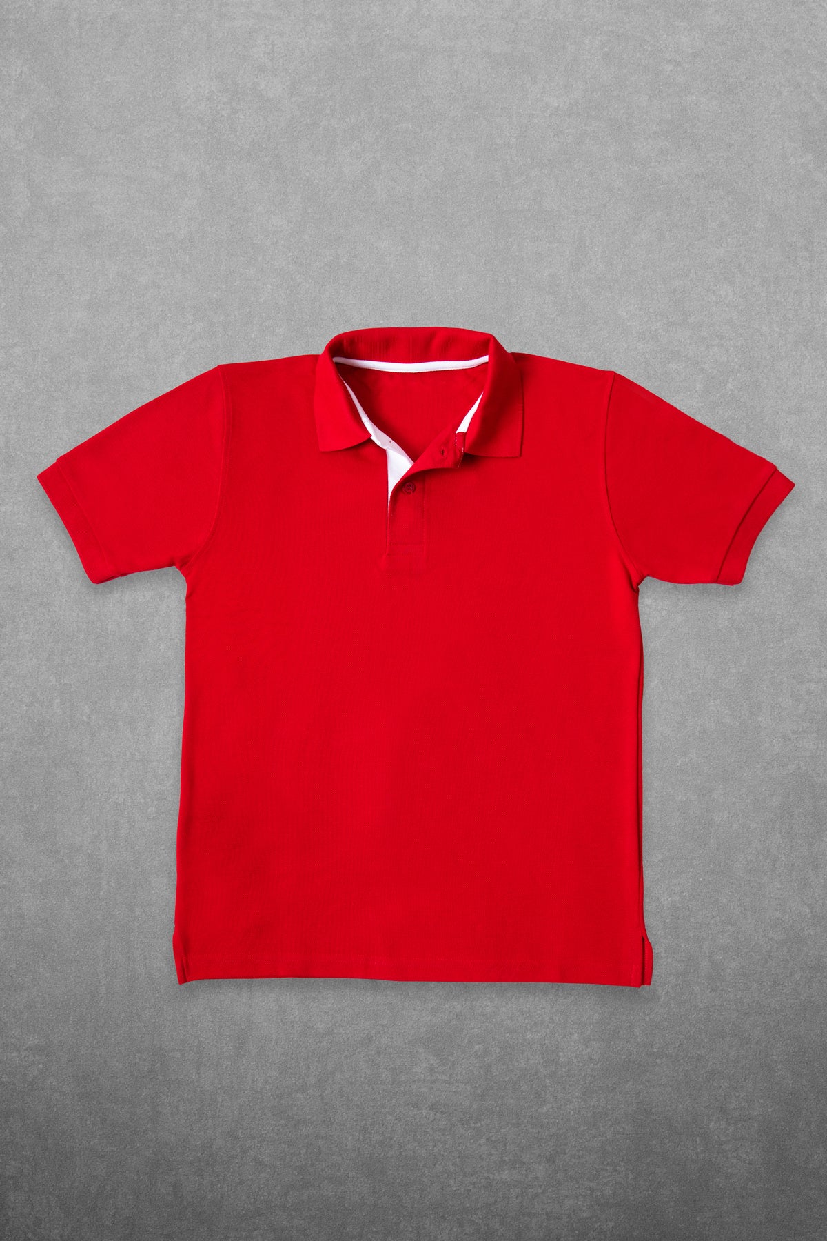 RED COTTON PIQUE POLO SHIRT (PLAIN)