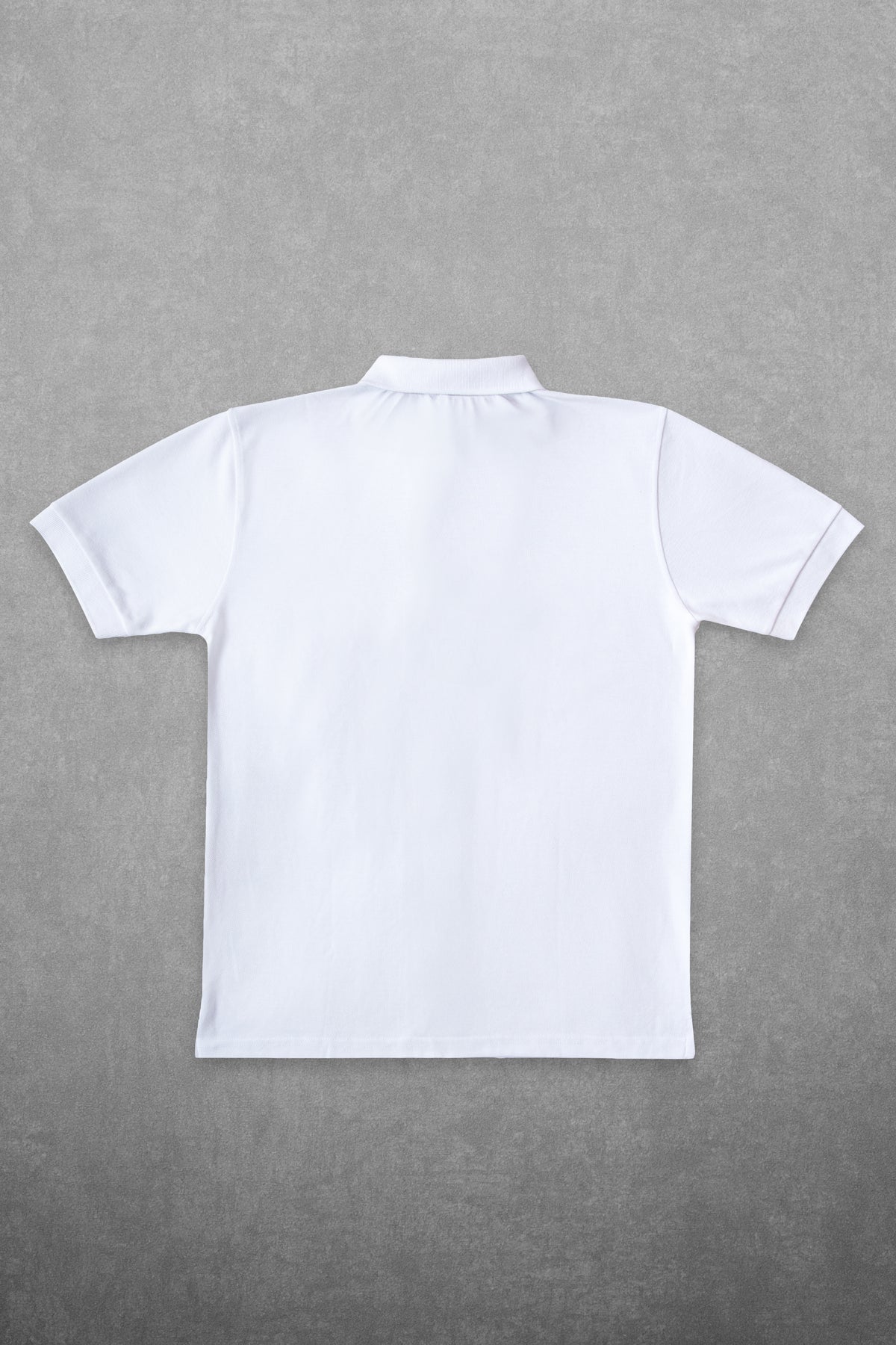 WHITE COTTON PIQUE POLO SHIRT (PLAIN)